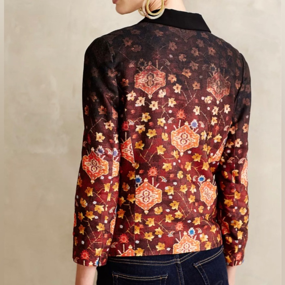 Anthropologie • Cartonnier Telluride Three Quarter Sleeves Ombré Blazer Size 6P - Picture 13 of 17